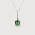 Emerald Oasis Turtle Silver Charm,,hi-res view 2