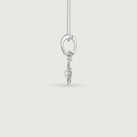 Cheerful Bloom Pearl Silver Pendant