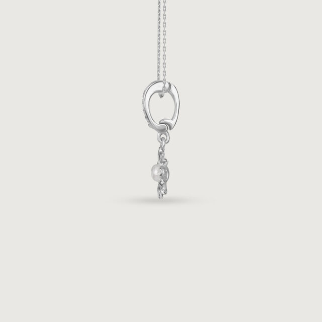Cheerful Bloom Pearl Silver Pendant,,hi-res image number null