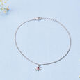 Petite Daisy Single Silver Anklet,,hi-res view 1