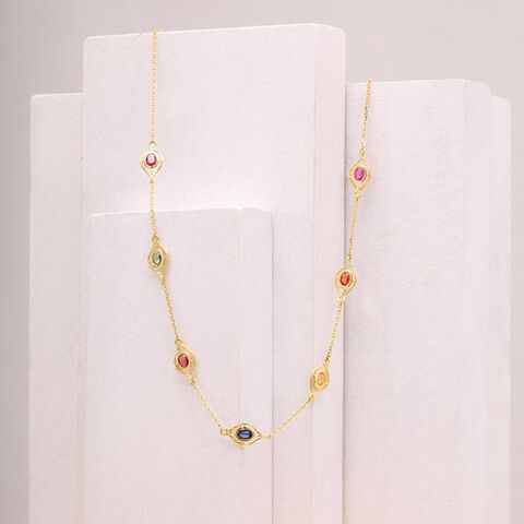 Lustrous Hue Sapphire Chain