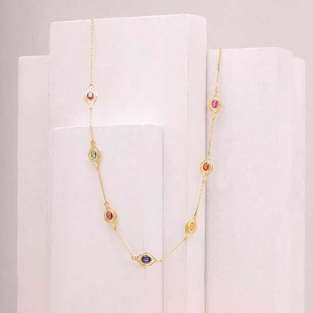 Lustrous Hue Sapphire Chain,,hi-res image number null