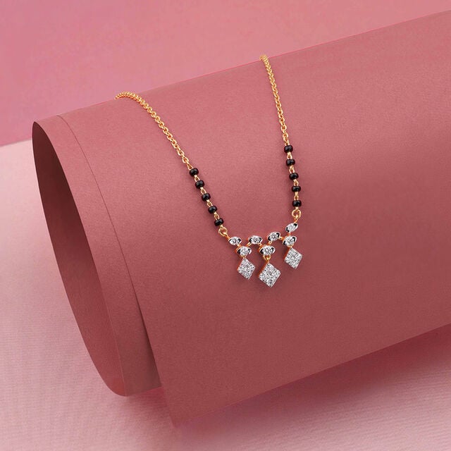 Striking Cascading Diamond Mangalsutra,,hi-res image number null