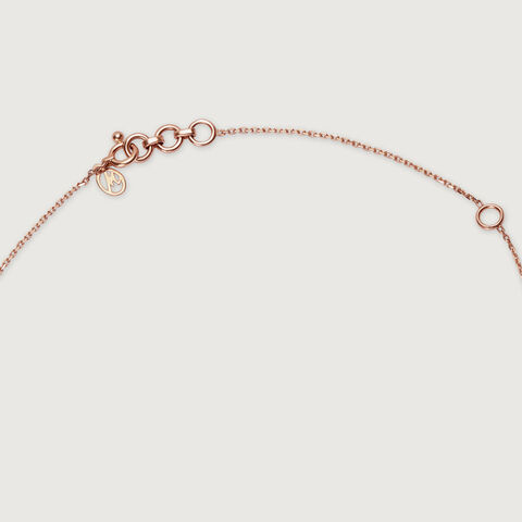 14KT Rose Gold Heartbeat Diamond Necklace