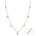14 KT Rose Gold Petite Diamond Necklace,,hi-res view 1