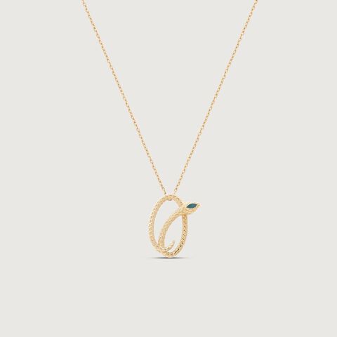 Verdant Serpent Gold Pendant