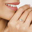 14KT Yellow Gold Clover Marvel Diamond Finger Ring,,hi-res view 3