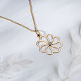 Romantic Shimmer Gold & Diamond Pendant,,hi-res view 1