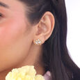 Twin Buzz Cubic Zirconia Stud Earrings,,hi-res view 2