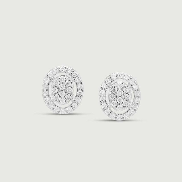 Dazzling Oval Diamond Stud Earrings,,hi-res image number null