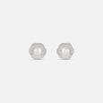 Artistic Pearl Silver Stud Earrings,,hi-res view 3