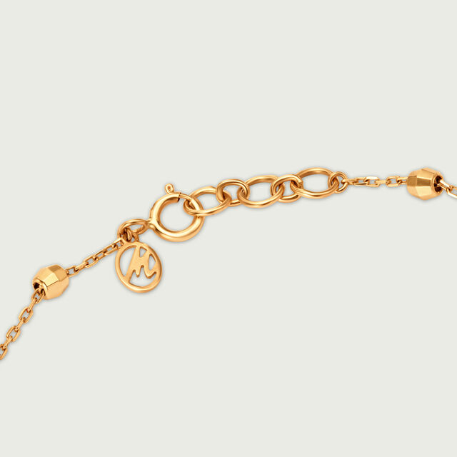 14KT Yellow Gold Luminous Nugget Chain Bracelet,,hi-res image number null