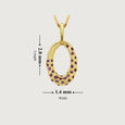 Glamorous Loop 14KT Dark Pink Sapphire Pendant,,hi-res view 6