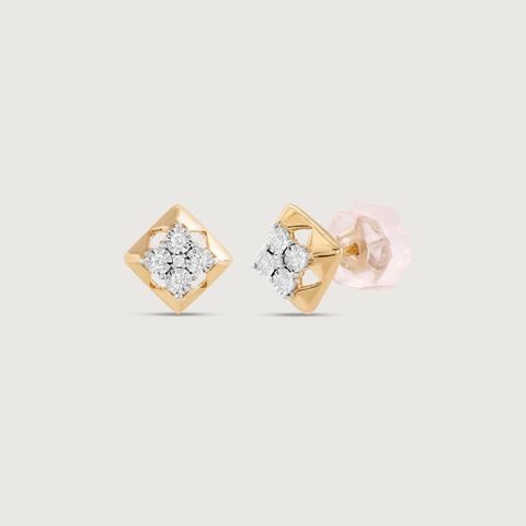 Arch Gleam Diamond Stud Earrings