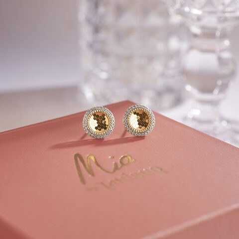Brilliant Textured Diamond Stud Earrings