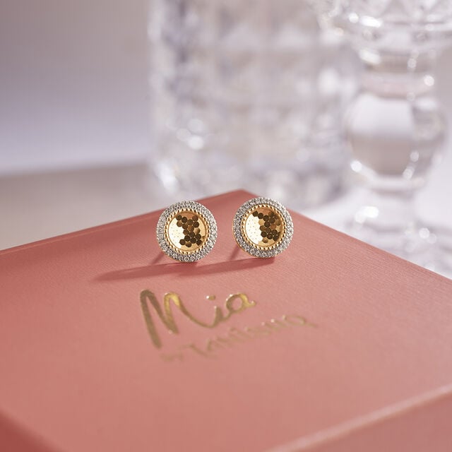 Brilliant Textured Diamond Stud Earrings,,hi-res image number null