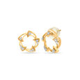 14 KT Yellow Gold Sphere Diamond Stud Earrings,,hi-res view 2