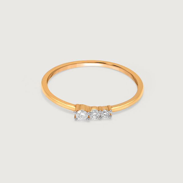 Butterfly Kiss Stackable Gold & Diamond Ring,,hi-res image number null
