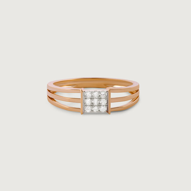 Clean Cuts Gold & Diamond Finger Ring for Men,,hi-res image number null
