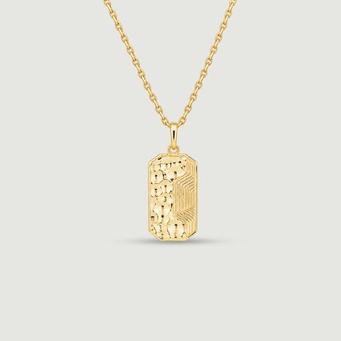 Artful Textured Gold Pendant