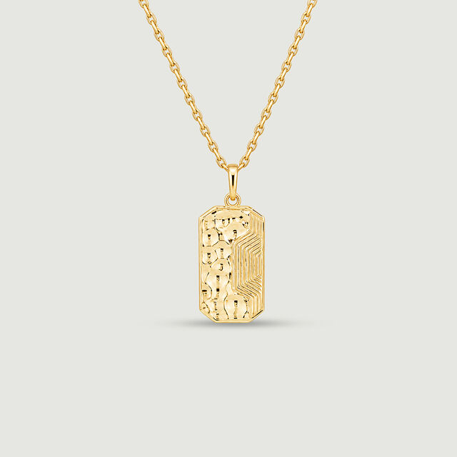Artful Textured Gold Pendant,,hi-res image number null