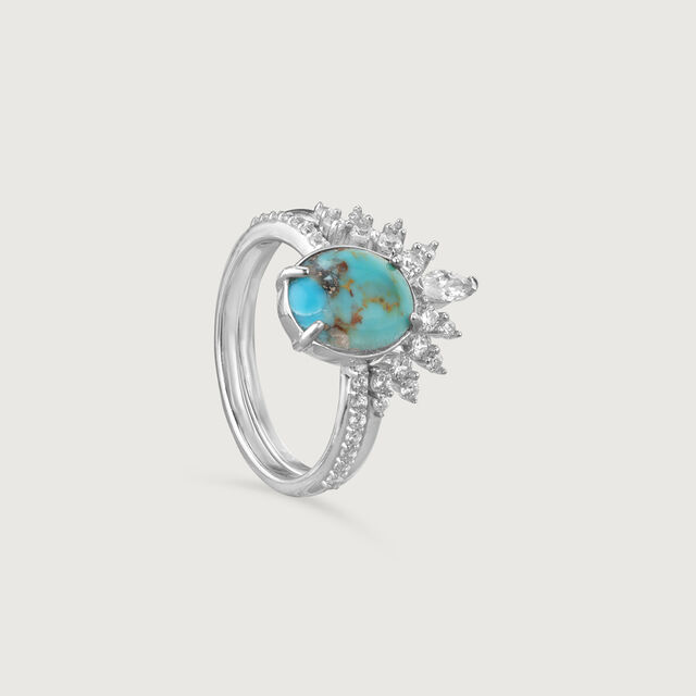 Cosmic Shine Stackable Silver Ring,,hi-res image number null