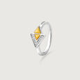 Bold Geometric Mother of Pearl Silver Ring,,hi-res view 3