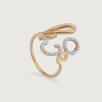 Curvaceous Beauty 14KT Gold & Diamond Ring,,hi-res view 4