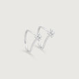 Sparkling Petal Silver Toe Rings,,hi-res view 3