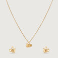 Apple Charm 14Kt Gold Necklace Set,,hi-res view 3