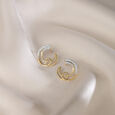 Dreamy Swirls 14 Kt Gold & Diamond Hoop Earrings,,hi-res view 1