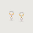 Opulent Charm Gold & Pearl Drop Earrings,,hi-res view 3