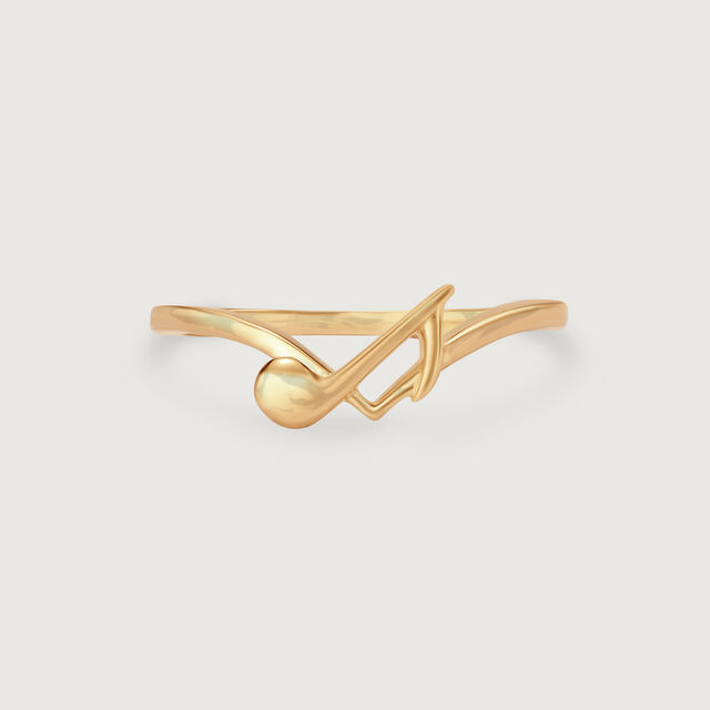 Rhythmic Radiance 14KT Gold Finger Ring,,hi-res image number null