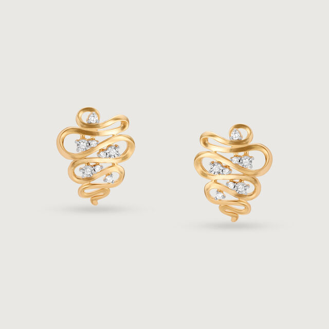 Gleaming Brook 14 Kt Gold & Diamond Stud Earrings,,hi-res image number null