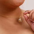 Whimsical Flow Diamond Pendant,,hi-res view 2