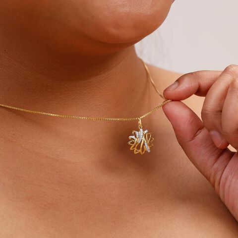 Whimsical Flow Diamond Pendant
