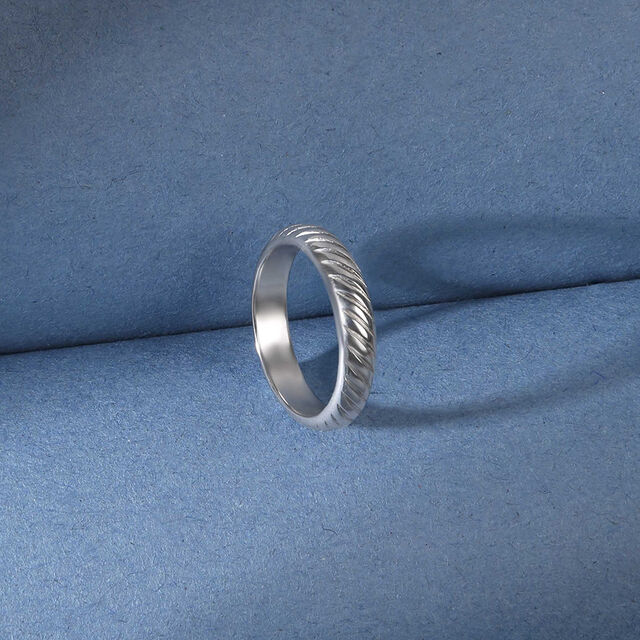Sleek Twist Silver Ring,,hi-res image number null