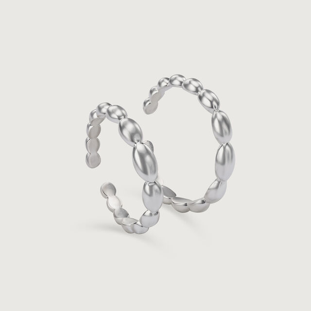Embossed Elegance Silver Toe Ring for Women,,hi-res image number null