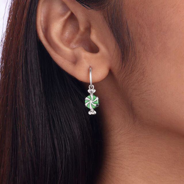 Fresh Twist Silver Drop Earrings,,hi-res image number null
