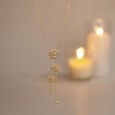 Radiant Floral Gold Lariat Necklace,,hi-res view 1