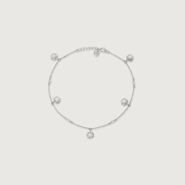 Flirty Bloom Silver Anklet,,hi-res image number null