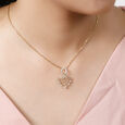 14KT Yellow Gold Web Of Beauty Diamond Pendant,,hi-res view 1