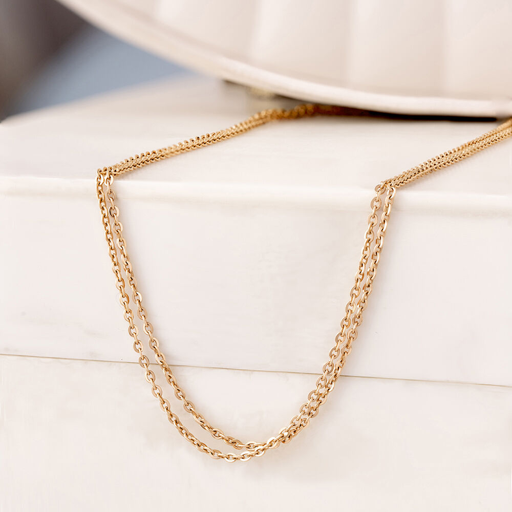 Dual Layer Rose Gold Chain