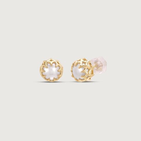 Arch Glow Pearl Stud Earrings