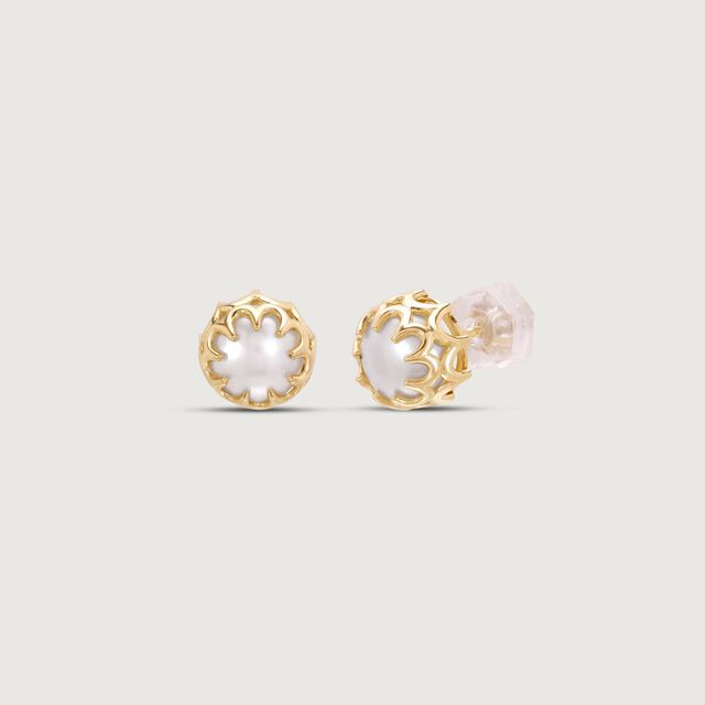 Arch Glow Pearl Stud Earrings,,hi-res image number null