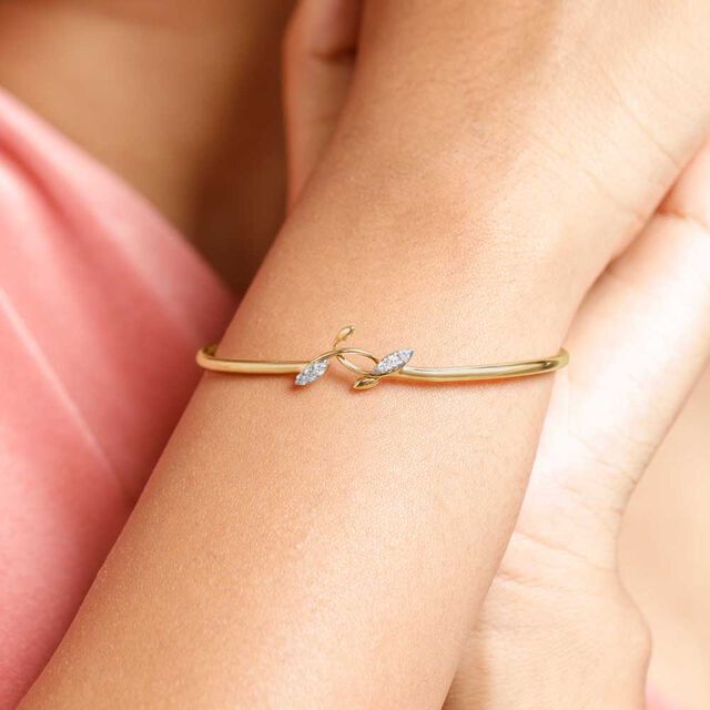 Dreamy Sprout Diamond Bangle,,hi-res image number null