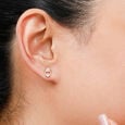 Mamma Mia 14 KT Yellow Gold Iconic  Stud Earrings,,hi-res view 3