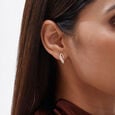 Fluid Embrace Diamond Hoop Earrings,,hi-res view 2