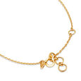 14KT Yellow White Gold Multi Charm Evil Eye Bracelet,,hi-res view 5