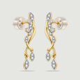 Serene Floating Diya Diamond Drop Earrings,,hi-res view 4